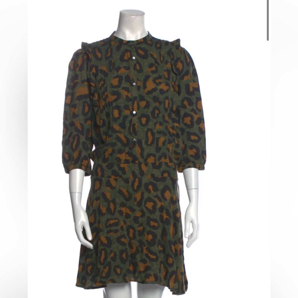 Zadig & Voltaire ✨Green Printed Mini Dress XS